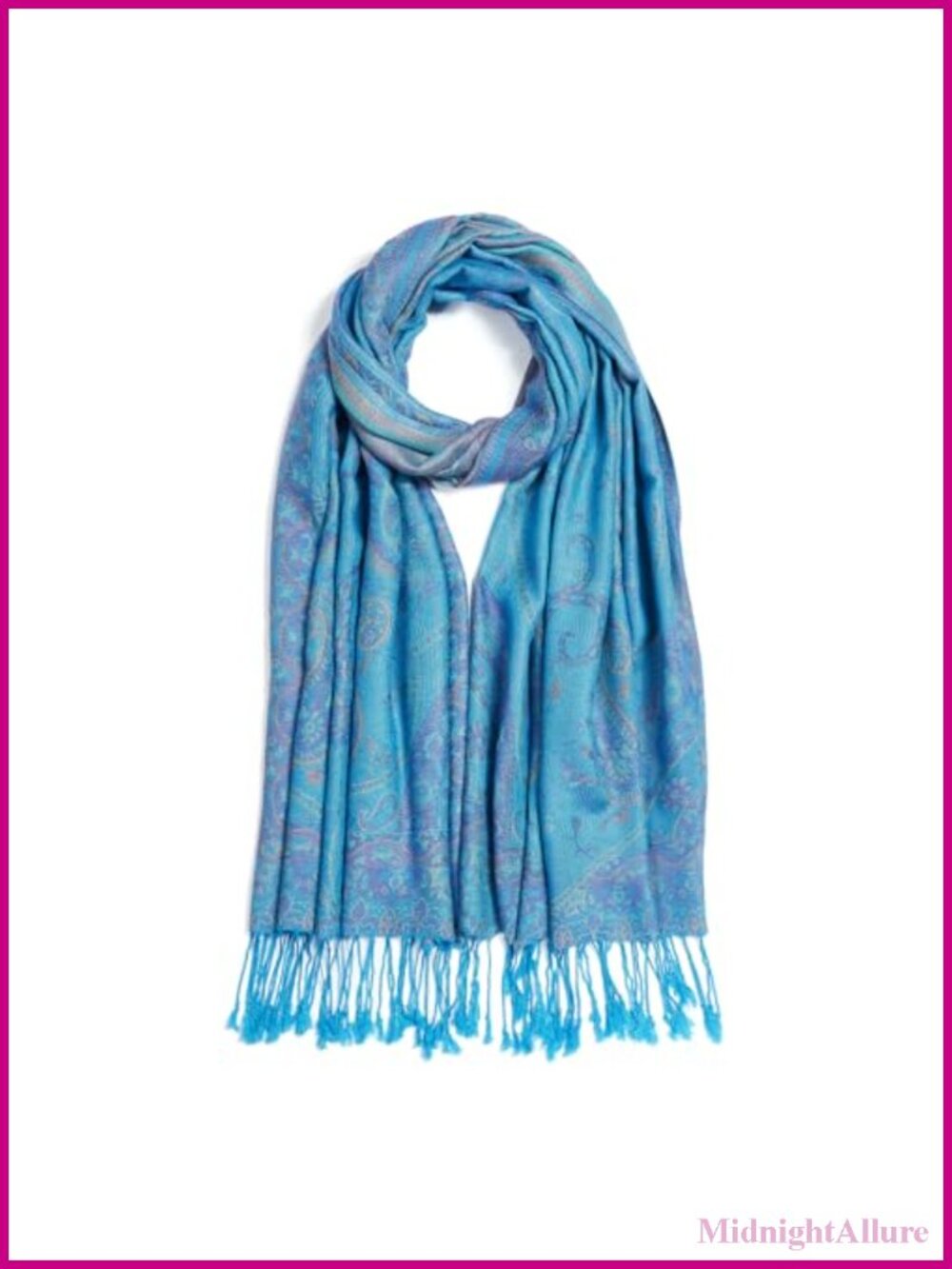 Reversible Jacquard Pashmina Shawl Wrap Fringe Women Paisley Scarf